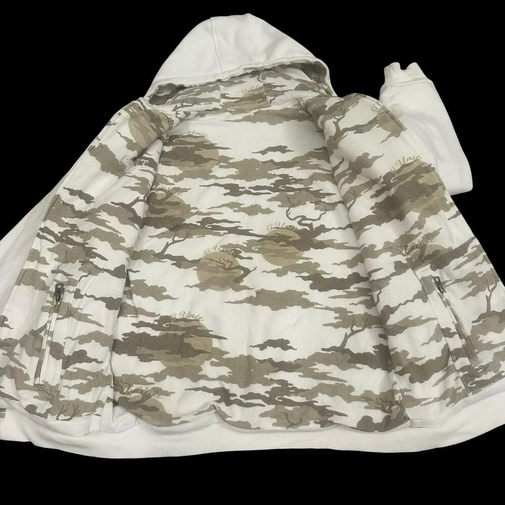 Vintage G-Unit Hoodie Mens L Heavy Weight Reversible White Camouflage Y2K - Picture 7 of 16